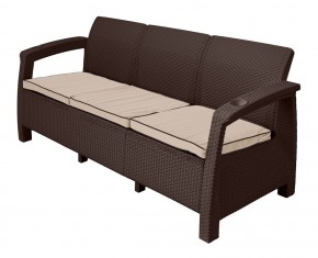 Диван Yalta Premium Sofa 3 Set (Ялта) шоколадный (+подушки под спину) в Чайковском - chajkovskij.mebel-74.com | фото