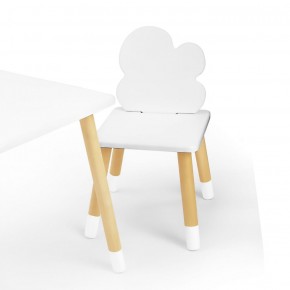 Комплект детской мебели стол и два стула Облачко (Белый/Белый/Береза) в Чайковском - chajkovskij.mebel-74.com | фото