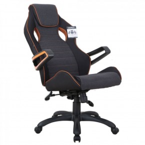 Кресло компьютерное BRABIX Techno Pro GM-003 (ткань черное/серое, вставки оранжевые) 531813 в Чайковском - chajkovskij.mebel-74.com | фото
