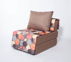 Кресло-кровать бескаркасное Харви (коричневый-геометрия браун) в Чайковском - chajkovskij.mebel-74.com | фото