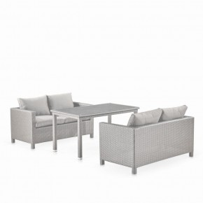 Обеденный комплект плетеной мебели с диванами T256C/S59C-W85 Latte в Чайковском - chajkovskij.mebel-74.com | фото