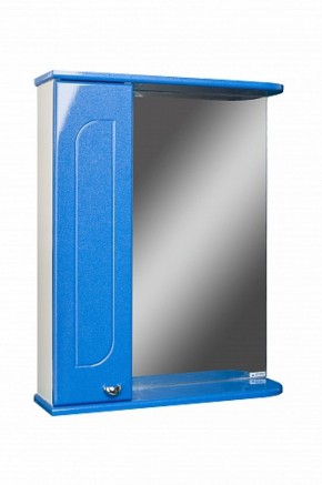 Шкаф-зеркало Радуга Синий металлик 55 левый АЙСБЕРГ (DA1129HZR) в Чайковском - chajkovskij.mebel-74.com | фото