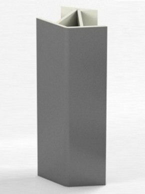 Угловое соединение для цоколя 135 гр. h100 мм (Алюминий, Белый, Черный, Сонома) в Чайковском - chajkovskij.mebel-74.com | фото